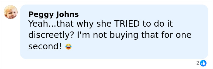 Comment by Peggy Johns reading her disbelief about a DoorDasher who allegedly pepper-sprayed food with a bizarre excuse. Comment by Peggy Johns reading her disbelief about a DoorDasher who allegedly pepper-sprayed food with a bizarre excuse.