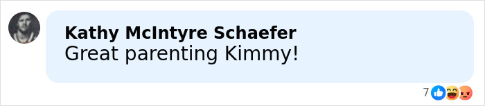 Social media comment criticizing Kim Kardashian's parenting related to fans' views on Christmas card and kids' home life.