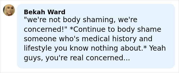 Screenshot of a social media comment discussing concerns related to Ariana Grande's struggles and family support.