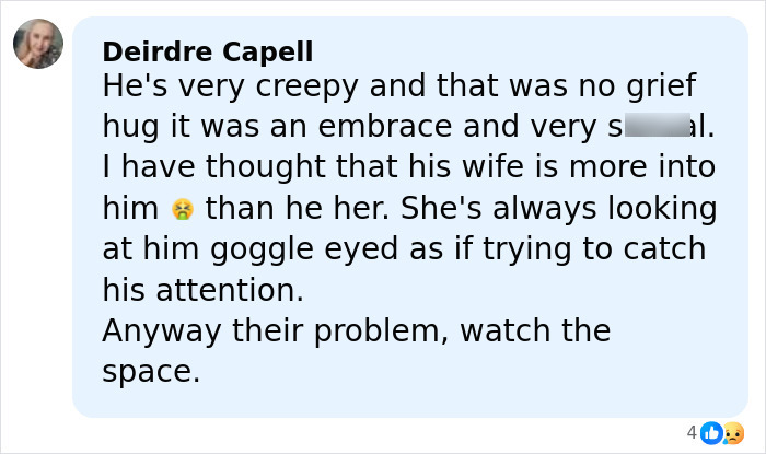 Comment from Deirdre Capell discussing JD Vance&rsquo;s wife Usha and speculation about their marriage dynamics.