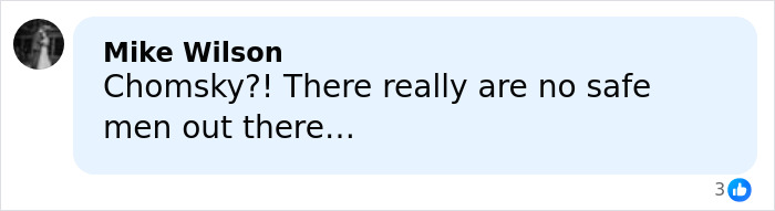 Comment by user Mike Wilson discussing safety of men in response to a post about disturbing messages on women in Epstein files. Comment by user Mike Wilson discussing safety of men in response to a post about disturbing messages on women in Epstein files.
