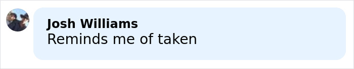 Man named Josh Williams commenting on a social media post about a heroic Texas dad rescuing kidnapped daughter.