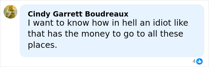 Comment on social media questioning how a man jailed for attacking Ariana Grande can afford to attend multiple events.
