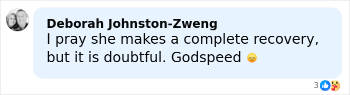 A social media comment expressing hope for recovery of a mom on life support after plastic surgery in Vietnam. A social media comment expressing hope for recovery of a mom on life support after plastic surgery in Vietnam.