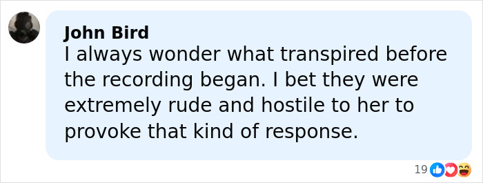 Screenshot of a Facebook comment discussing reactions to a racist Cinnabon employee incident involving a Somali couple. Screenshot of a Facebook comment discussing reactions to a racist Cinnabon employee incident involving a Somali couple.