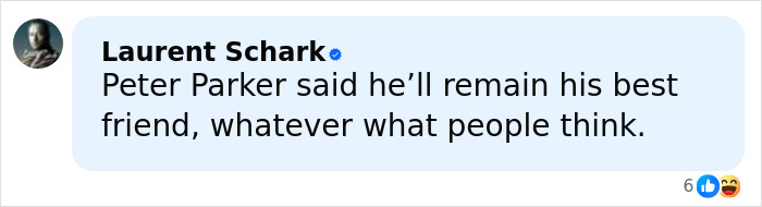 Chat message from Laurent Schark discussing friendship with Peter Parker, related to James Franco learning since Hollywood cast out. Chat message from Laurent Schark discussing friendship with Peter Parker, related to James Franco learning since Hollywood cast out.