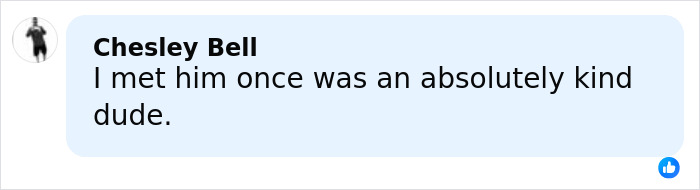 Comment by Chesley Bell expressing positive impressions of James Franco after meeting him once. Comment by Chesley Bell expressing positive impressions of James Franco after meeting him once.