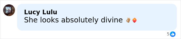 Comment praising Lily Allen's appearance in a continual divorce celebration post discussing her revenge era romance.