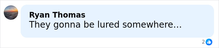 Facebook comment discussing teens' disturbing tactic used to lure daughter into woods before attack.