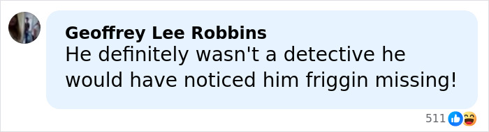 Comment from Geoffrey Lee Robbins about Kevin&rsquo;s dad&rsquo;s job theory in Home Alone, discussing the detective speculation in text form.