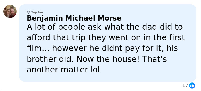 Comment discussing Kevin&rsquo;s dad&rsquo;s job theory in Home Alone, addressing fan questions about the family&rsquo;s finances.