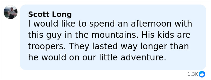 Comment about kids' resilience and a dad&rsquo;s disturbing behavior during a challenging mountain adventure shared online.