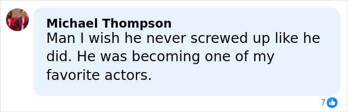 Comment by Michael Thompson expressing regret about James Franco’s career and impact as an actor. Comment by Michael Thompson expressing regret about James Franco’s career and impact as an actor.