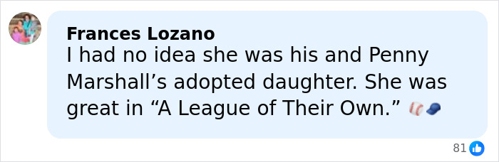 Comment about Rob Reiner’s eldest daughter responding after brother is accused in their dad’s death shared on social media. Comment about Rob Reiner’s eldest daughter responding after brother is accused in their dad’s death shared on social media.