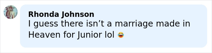 Social media comment reacting humorously to Donald Trump Jr.'s engagement shortly after his breakup.