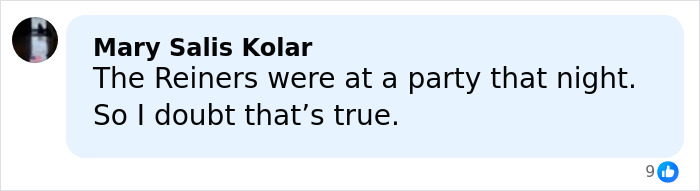 Facebook comment disputing details related to Rob Reiner tragedy amid Michelle Obama and Trump discussion. Facebook comment disputing details related to Rob Reiner tragedy amid Michelle Obama and Trump discussion.
