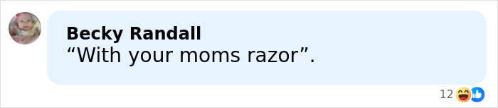 Screenshot of a social media comment responding to a fan asking Selena Gomez about how she shaves her mustache.