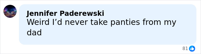 Comment on social media post about Kourtney Kardashian and Travis Barker facing backlash for an intimate gift to his daughter.