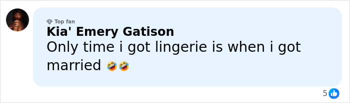 Comment on social media from Kia Emery Gatison reacting to backlash over Kourtney Kardashian and Travis Barker's intimate gift.