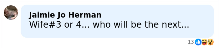 Social media comment reacting humorously to Donald Trump Jr.'s engagement news soon after breakup.