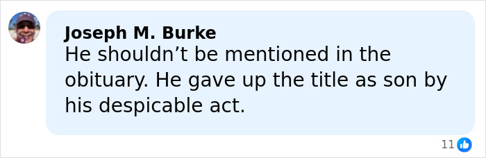 Comment from Joseph M. Burke expressing disapproval regarding Nick, Rob Reiner’s children Jake and Romy break silence. Comment from Joseph M. Burke expressing disapproval regarding Nick, Rob Reiner’s children Jake and Romy break silence.