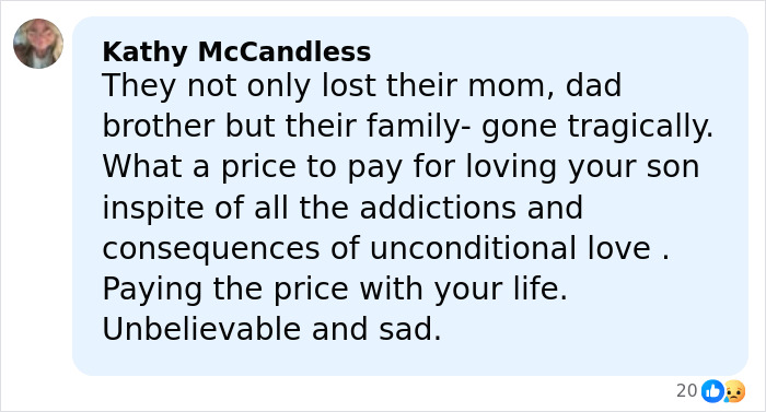 Comment by Kathy McCandless discussing family loss and unconditional love in a heartfelt response about Rob Reiner’s children. Comment by Kathy McCandless discussing family loss and unconditional love in a heartfelt response about Rob Reiner’s children.