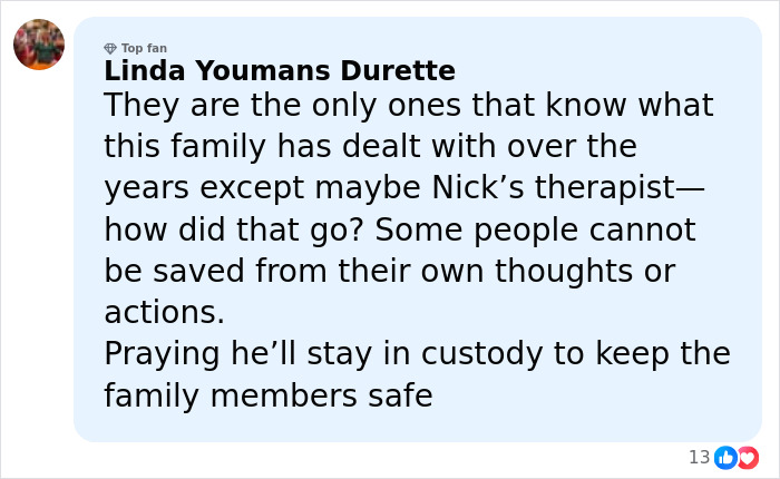 Comment about Rob Reiner’s children Jake and Romy reacting to brother Nick facing charges, highlighting family impact. Comment about Rob Reiner’s children Jake and Romy reacting to brother Nick facing charges, highlighting family impact.