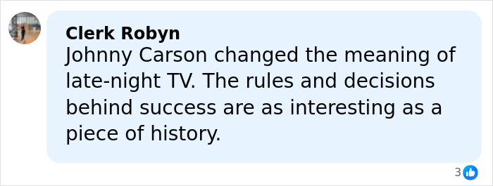 Comment about banned stars from the Tonight Show by Johnny Carson highlighting TV rules and decisions behind success.