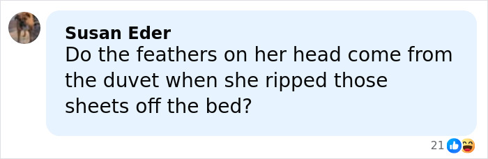 A humorous social media comment reacting wildly to Rihanna&rsquo;s red carpet look mentioning a diaper bag.