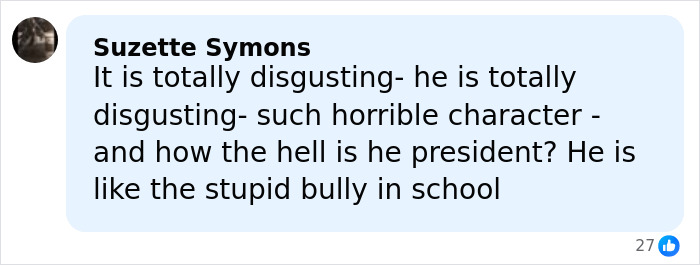 Screenshot of a social media comment responding to Donald Trump&rsquo;s hateful and vile remarks about Rob Reiner.