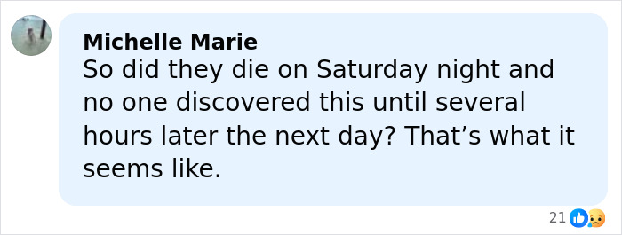Comment by Michelle Marie questioning the timeline of discovery related to the hotel room in Nick Reiner&rsquo;s arrest report.