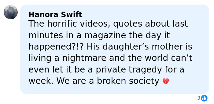 Comment discussing the horrific plane crash and its tragic impact, reflecting on grief and society&rsquo;s response.