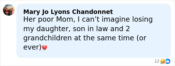 Comment expressing sympathy for Greg Biffle&rsquo;s wife after harrowing text before horrific plane crash.