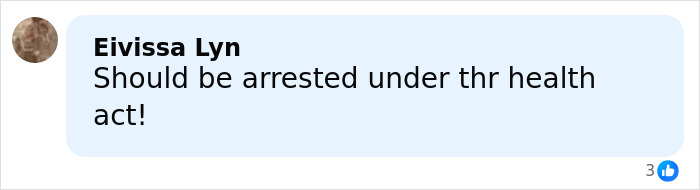 Comment mentioning arrest under health act, related to Bonnie Blue controversial tour news and incident discussion. Comment mentioning arrest under health act, related to Bonnie Blue controversial tour news and incident discussion.