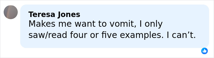 Comment by Teresa Jones reacting with distress to new Epstein files revealing photos of women marked with disturbing messages. Comment by Teresa Jones reacting with distress to new Epstein files revealing photos of women marked with disturbing messages.