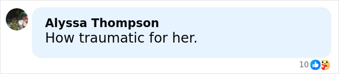 Comment by Alyssa Thompson saying how traumatic the situation is related to child kidnapped from Kentucky found alive. Comment by Alyssa Thompson saying how traumatic the situation is related to child kidnapped from Kentucky found alive.