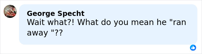 Facebook comment by George Specht questioning a worker running away after a forklift accident involving a CEO.