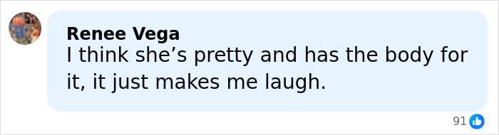 Comment from Renee Vega laughing about Brooks Nader wearing a $1,260 Santa belt as a shirt during Aspen outing.