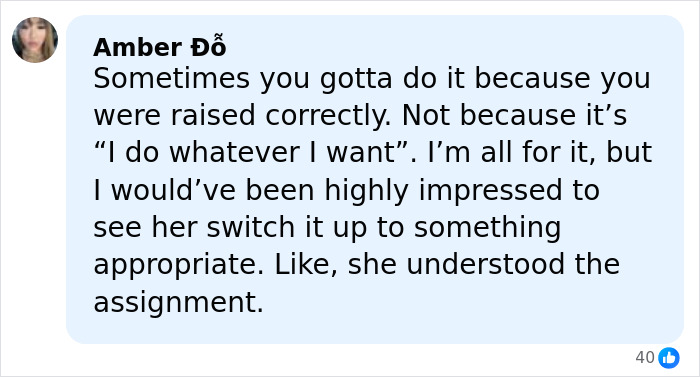 Comment criticizing Ice Spice&rsquo;s see-through dress, discussing fan reactions and appropriateness of her outfit choice.