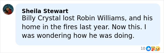 Comment on Billy Crystal’s emotional state after visiting the crime scene on the tragic night linked to Rob Reiner. Comment on Billy Crystal’s emotional state after visiting the crime scene on the tragic night linked to Rob Reiner.