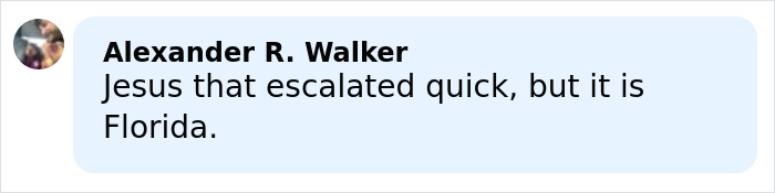 Man&rsquo;s heated NFL argument with family shown in text comment about situation escalating quickly in Florida.
