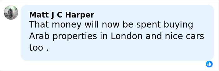 Comment by Matt J C Harper discussing money spent on Arab properties in London and luxury cars related to crypto scammer case. Comment by Matt J C Harper discussing money spent on Arab properties in London and luxury cars related to crypto scammer case.