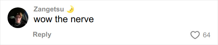 Comment on social media from user Zangetsu expressing disbelief about Cinnabon worker's racist tirade against Somali couple.