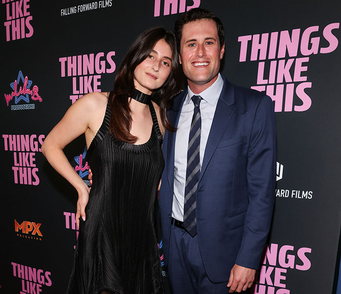 Jake and Romy Reiner posing together at a film event, breaking silence after brother Nick gets charged. Jake and Romy Reiner posing together at a film event, breaking silence after brother Nick gets charged.