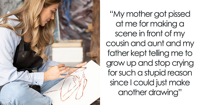 Daughter Loses It When She Sees Dad Doodling Over Her Drawing, Family Says She’s Overreacting