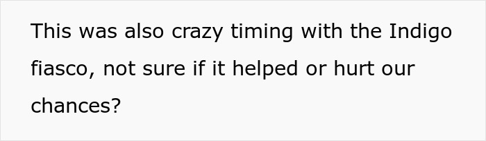 Text on a white background expressing uncertainty about timing and its impact on chances, relating to being held hostage at parents&rsquo; place.