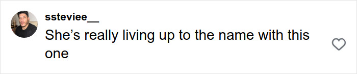 Screenshot of a TikTok comment saying she&rsquo;s living up to the name related to Sydney Sweeney&rsquo;s MAGA makeover.