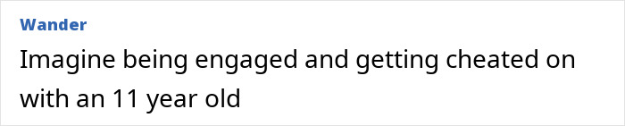 Screenshot of a disturbing online comment about an engaged teacher involved with an 11 year old student.