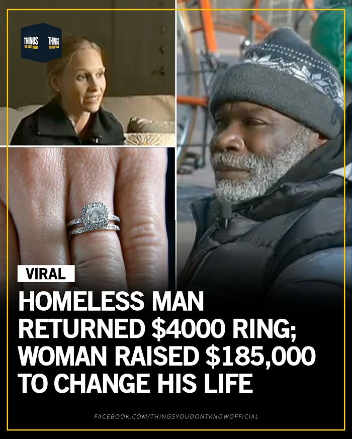 Homeless man returning $4000 ring sparks inspiring stories and compelling facts for great conversation starters.