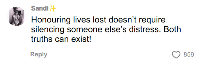 Comment on social media discussing a single mom's tone deaf GoFundMe after Bondi Beach attack sparking outrage.